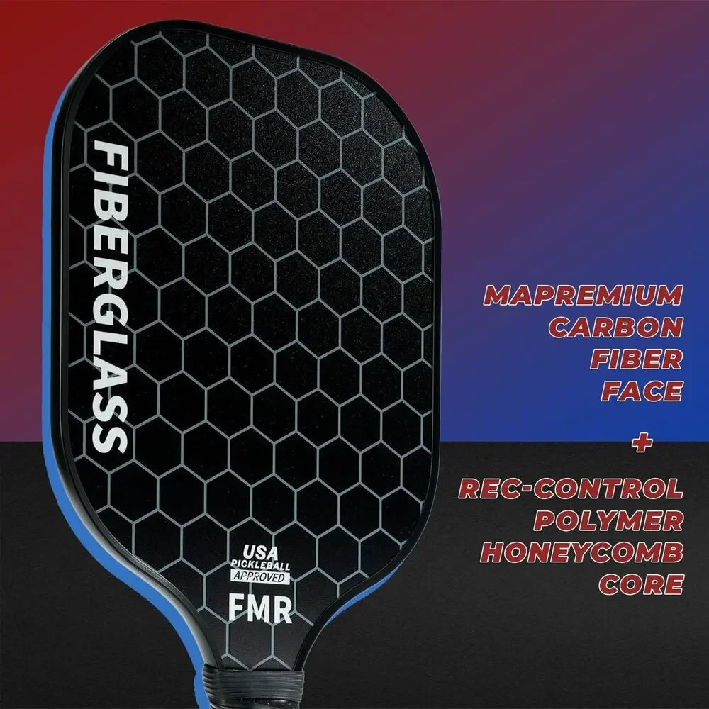 Pickleball Paddles Set of 2 with 4 Balls - USAPA Approved Fiberglass Surface, - Picture 4 of 7